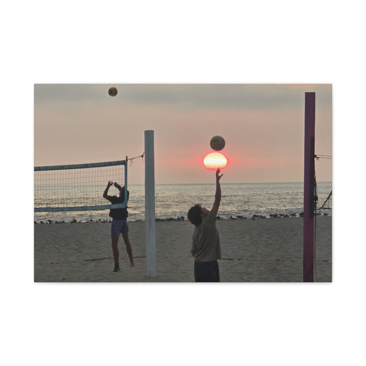 Sunset Beach Volleyball Canvas Print