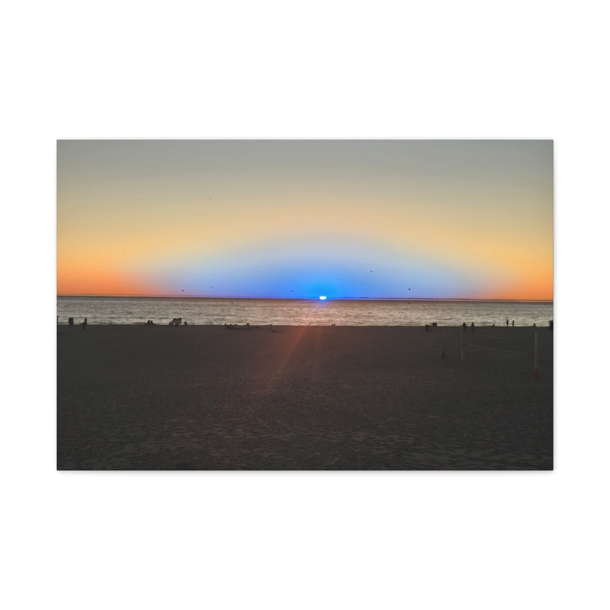Rare Blue Flash Gallery Sunset Canvas Print