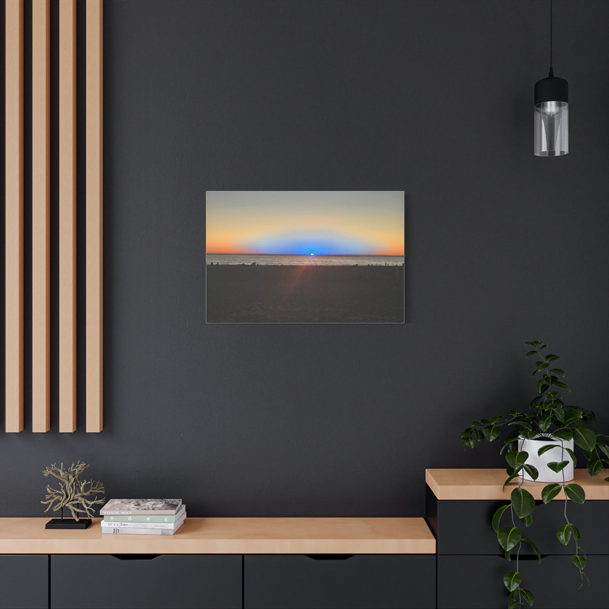 Rare Blue Flash Gallery Sunset Canvas Print