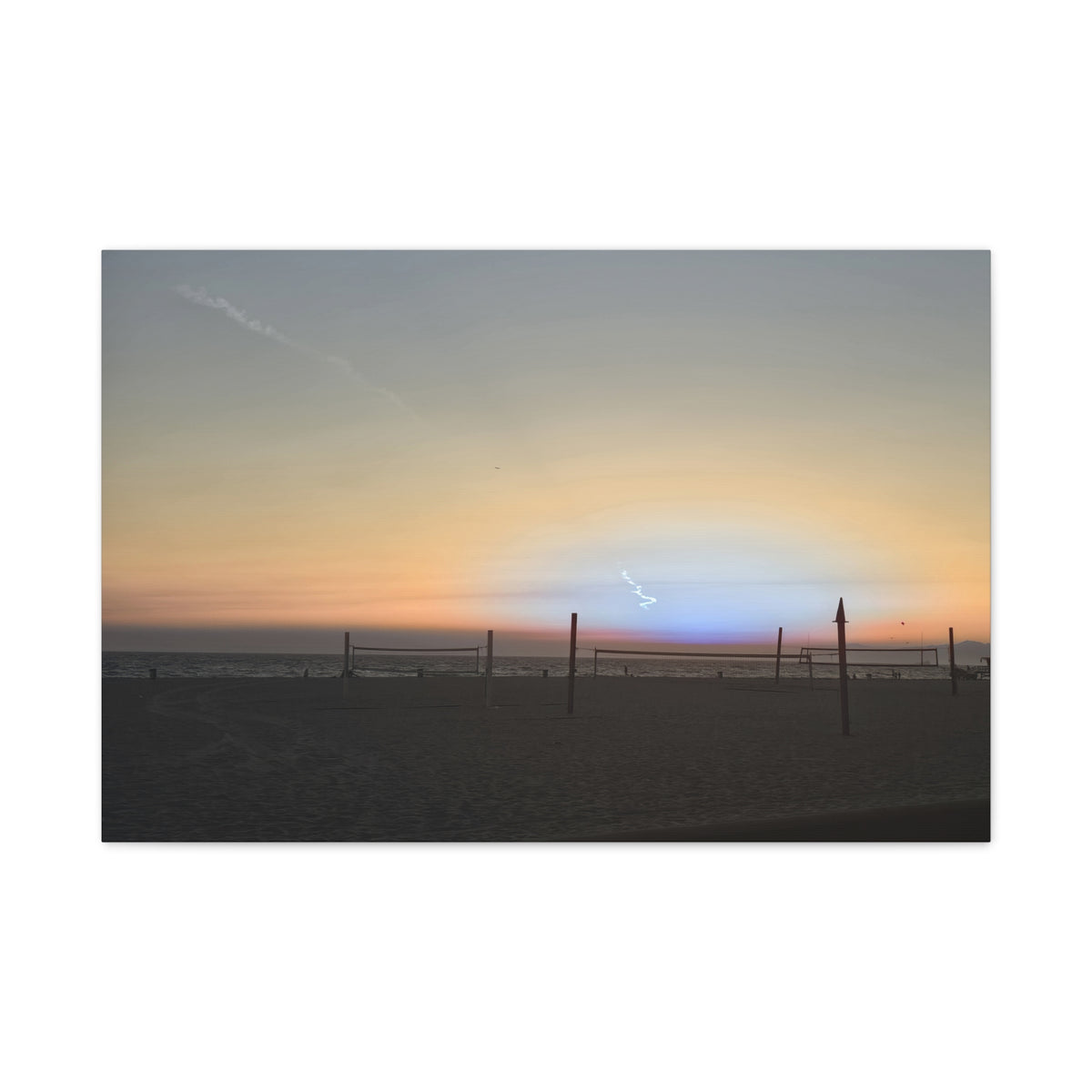 Rare Blue Flash After Beach Volleyball Canvas Print