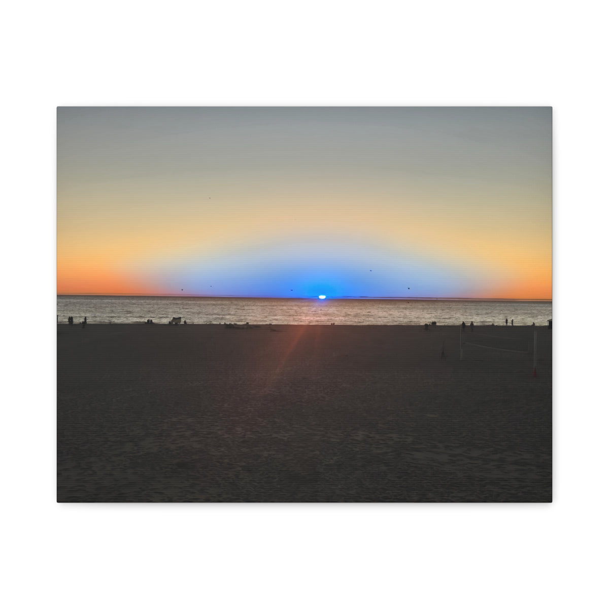 Rare Blue Flash Gallery Sunset Canvas Print