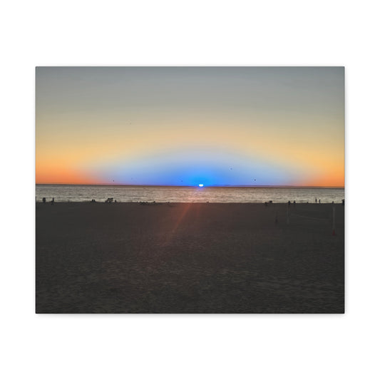 Rare Blue Flash Gallery Sunset Canvas Print