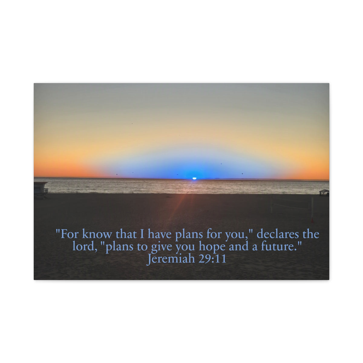 Jeremiah 29:11 Rare Blue Flash Canvas Print