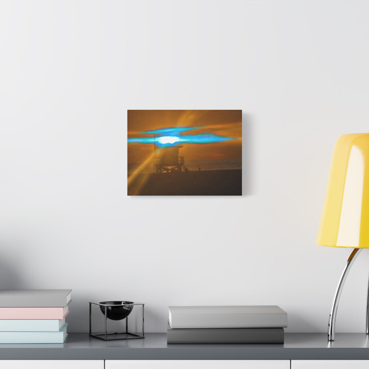 Rare Blue Flash Beach Sunset Canvas Print