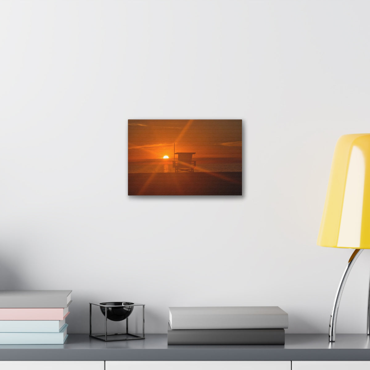 Sunset Lifeguard Tower Canvas Print
