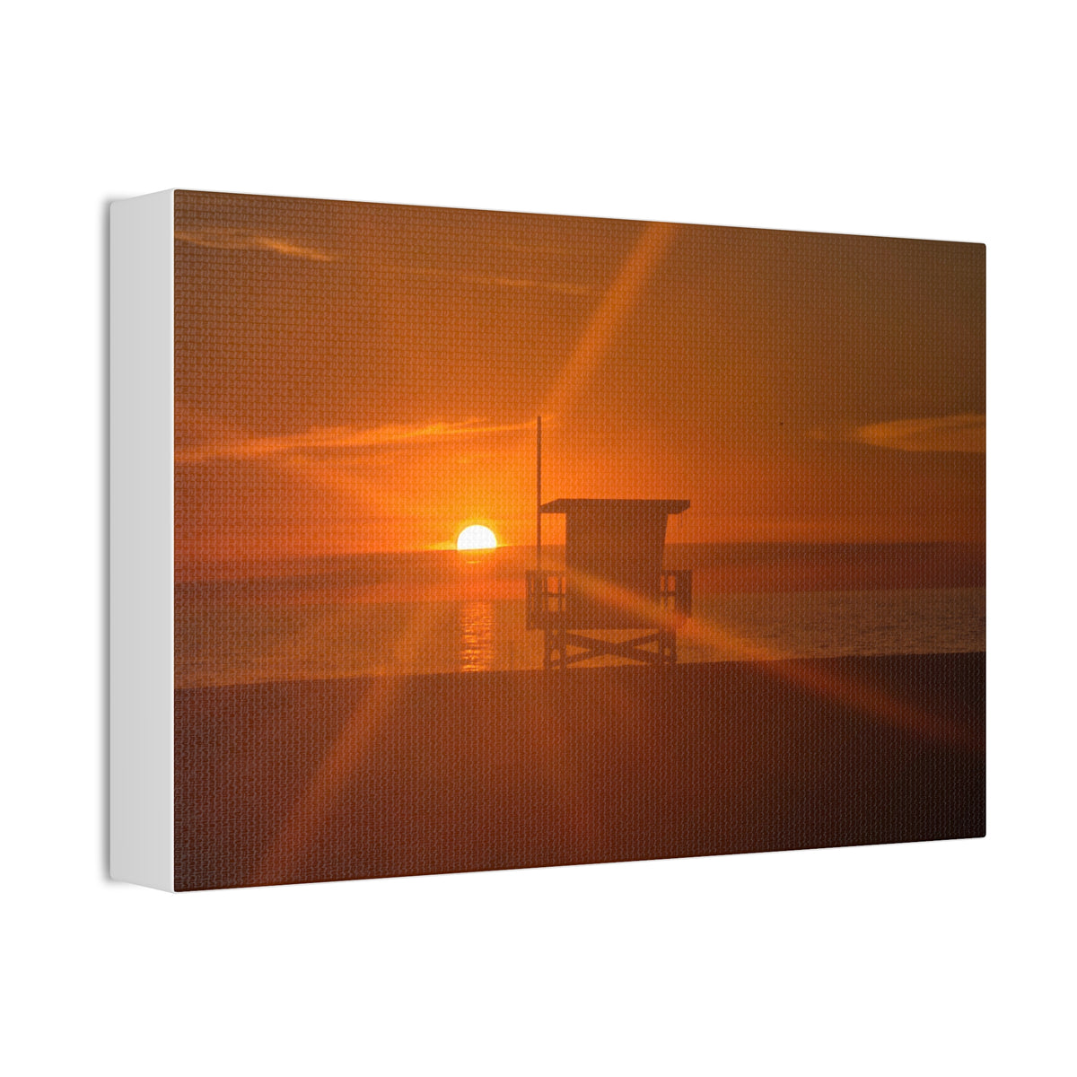Sunset Lifeguard Tower Canvas Print
