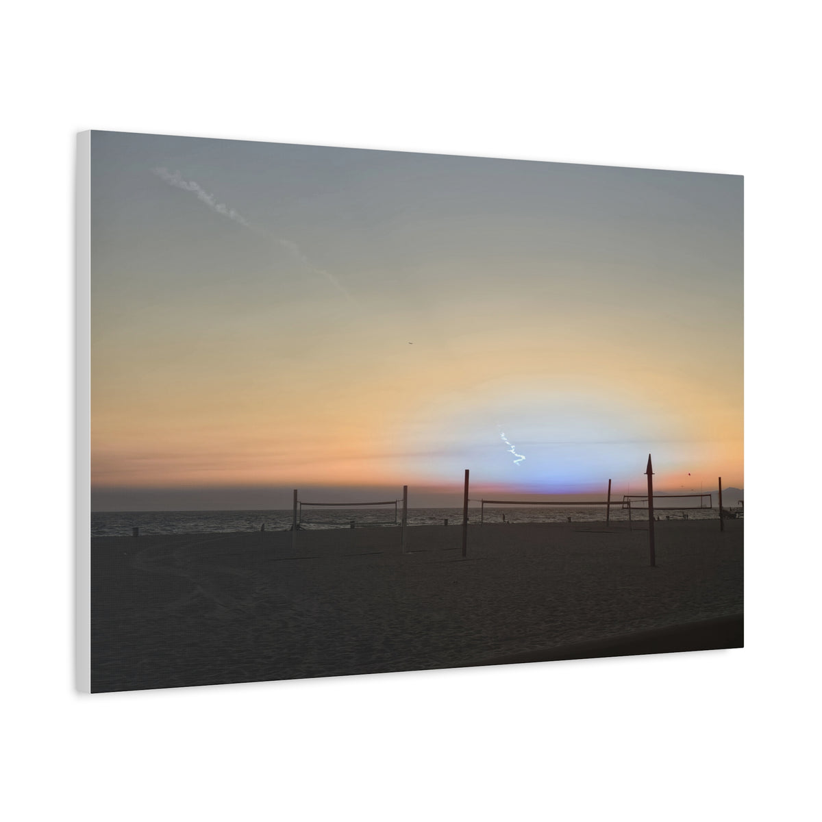 Rare Blue Flash After Beach Volleyball Canvas Print