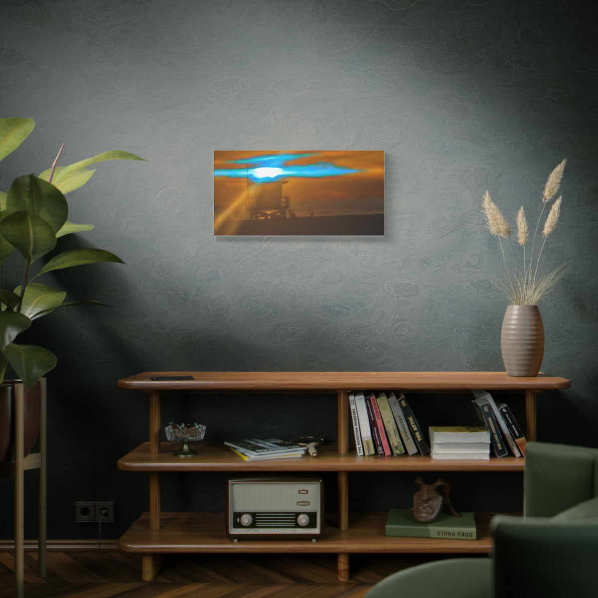 Rare Blue Flash Across the Ocean Canvas Print