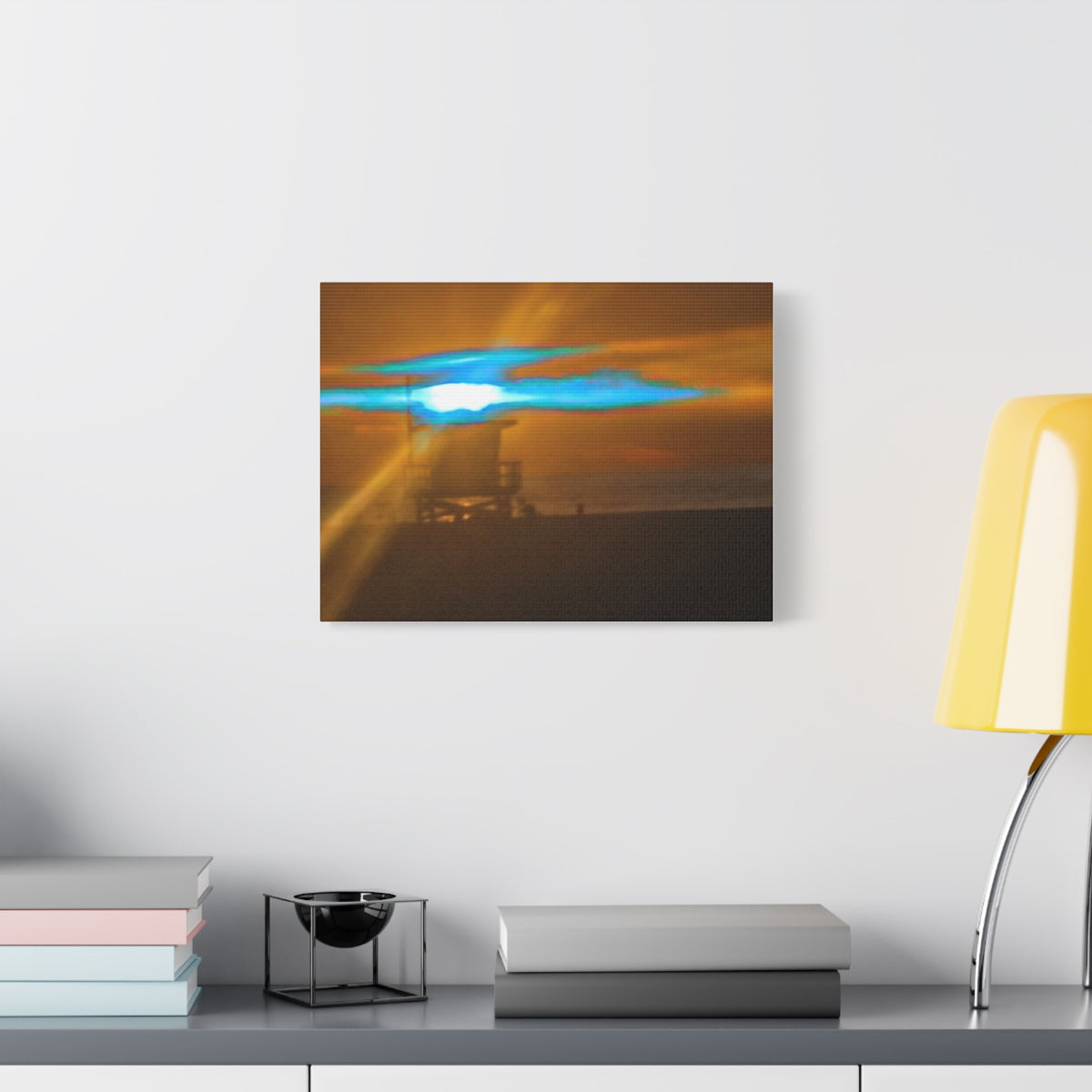 Rare Blue Flash Across the Ocean Canvas Print