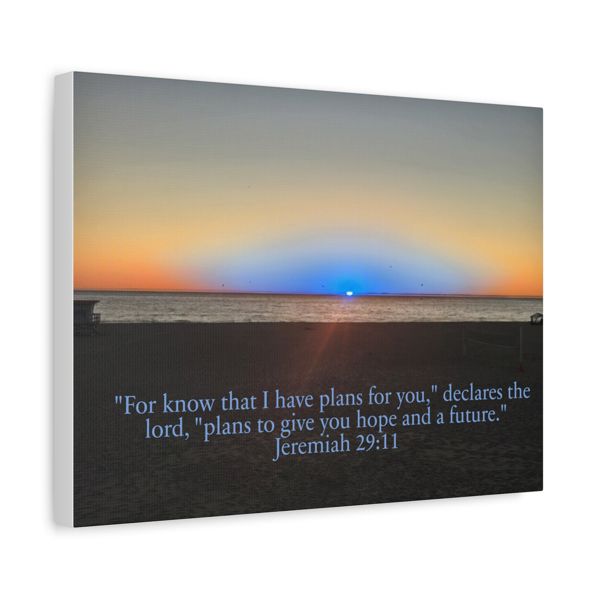 Jeremiah 29:11 Rare Blue Flash Canvas Print