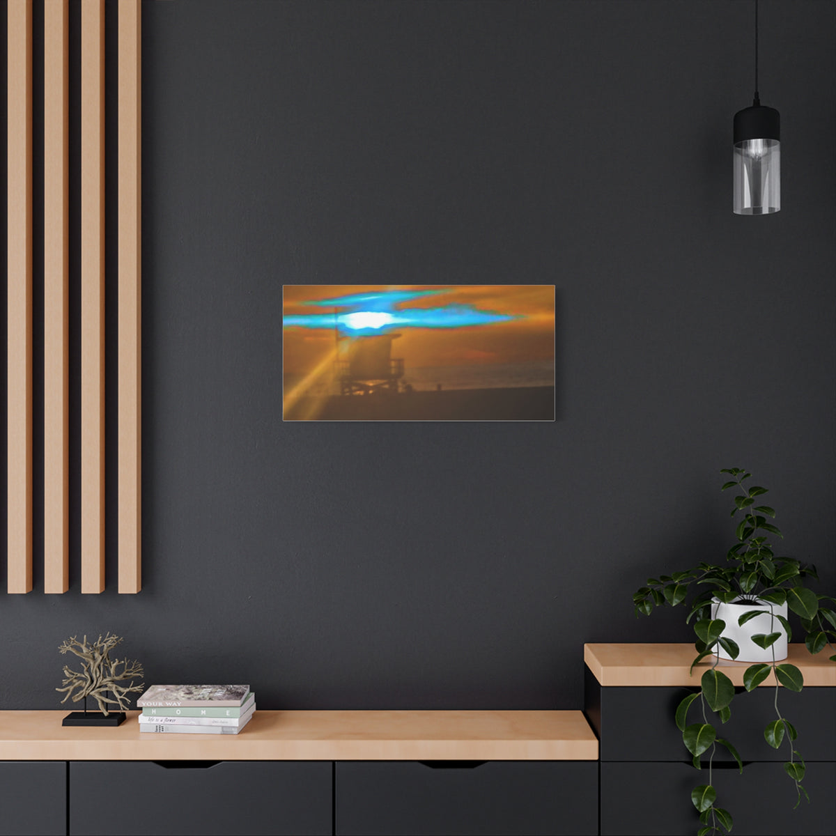 Rare Blue Flash Across the Ocean Canvas Print