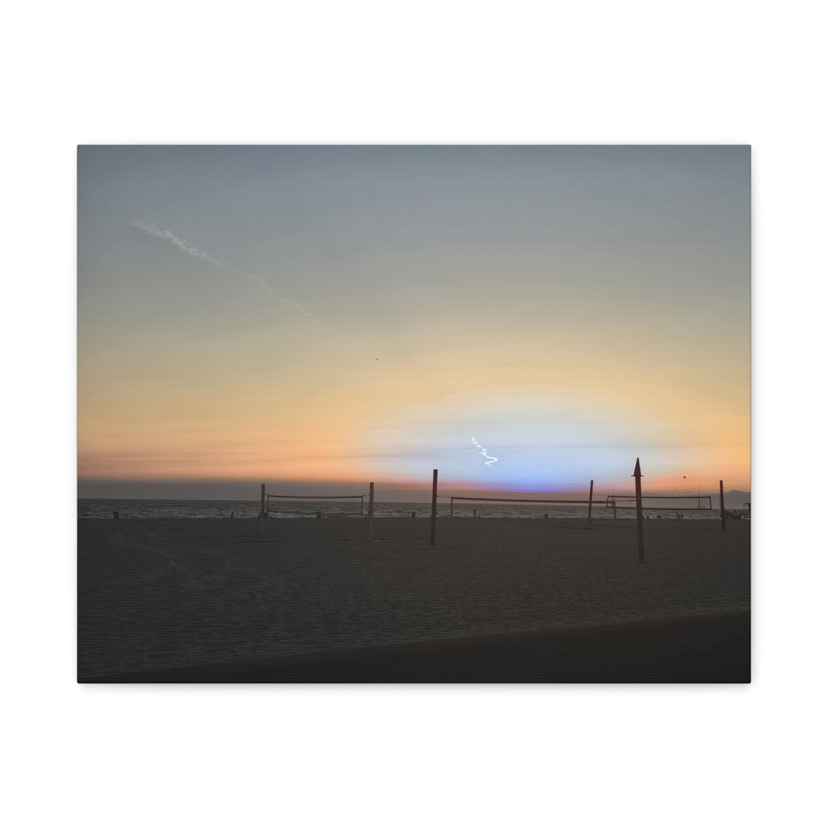 Rare Blue Flash After Beach Volleyball Canvas Print