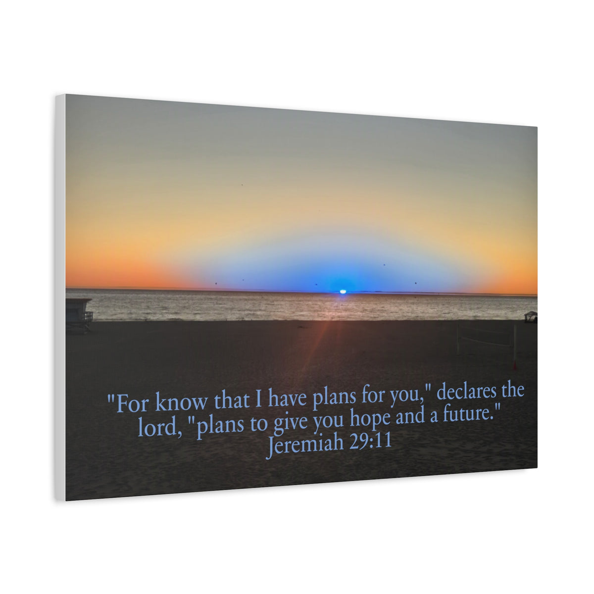 Jeremiah 29:11 Rare Blue Flash Canvas Print