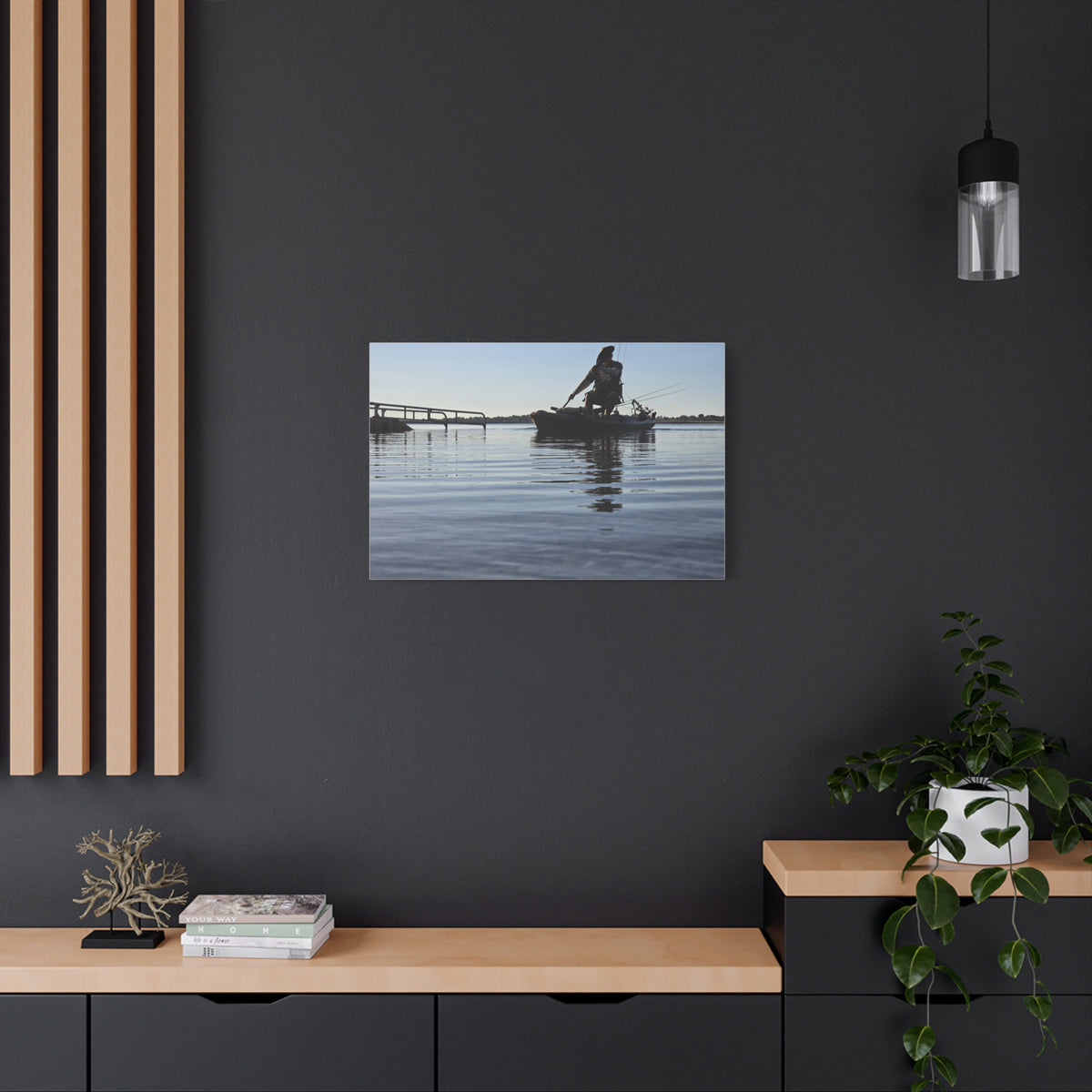 Nothing Beats Fishing Water View Canvas Print