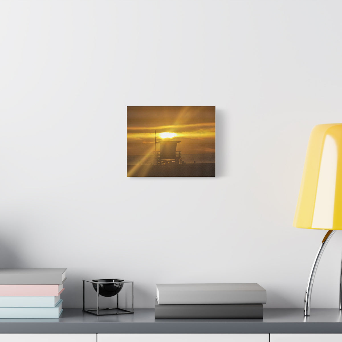 Ocean View and Lifeguard Tower Canvas Print