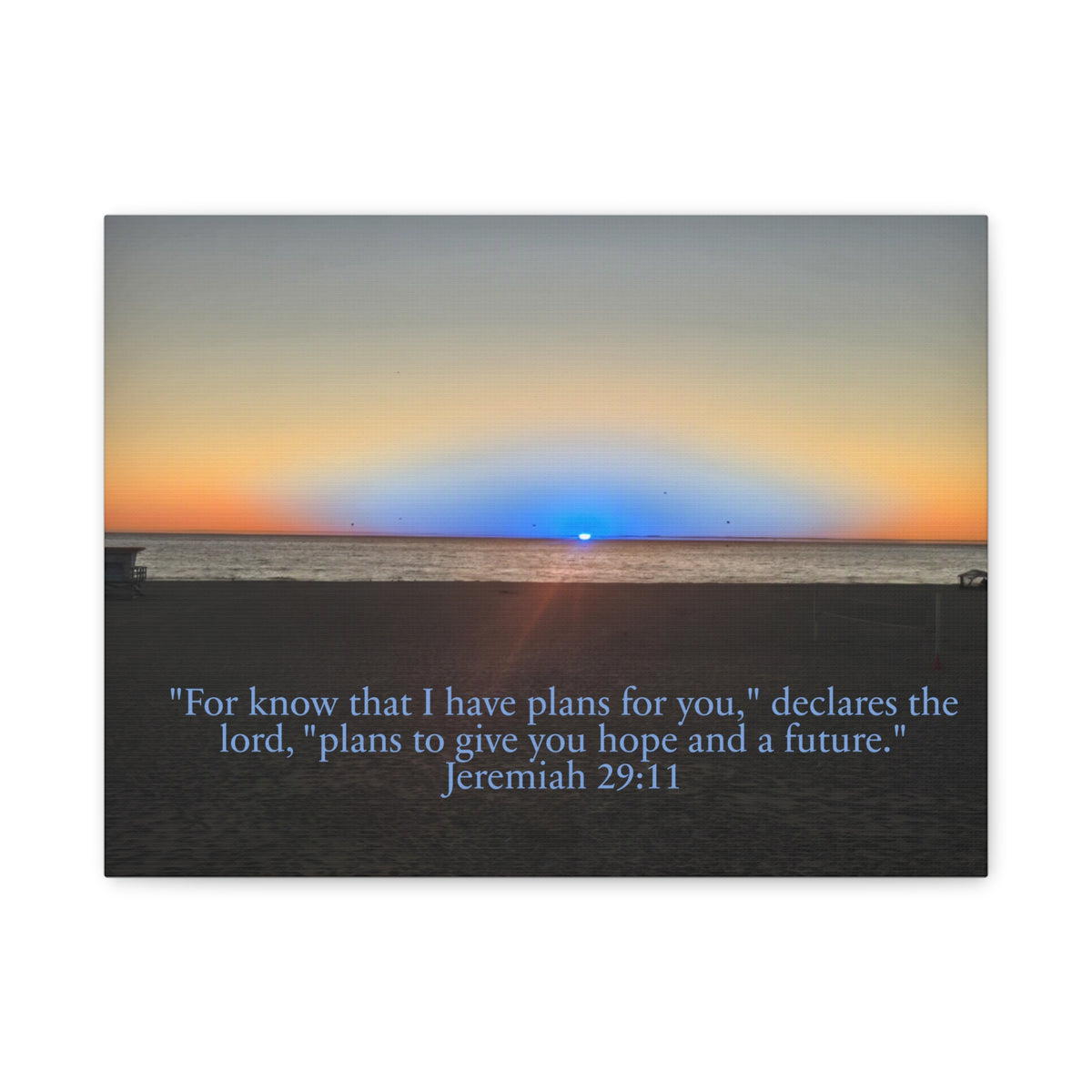 Jeremiah 29:11 Rare Blue Flash Canvas Print