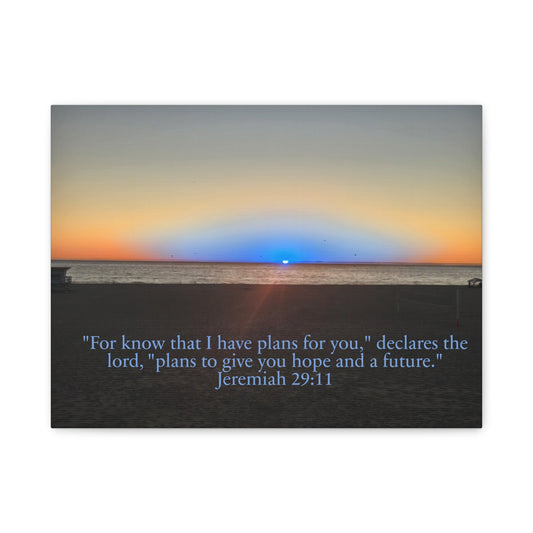 Jeremiah 29:11 Rare Blue Flash Canvas Print