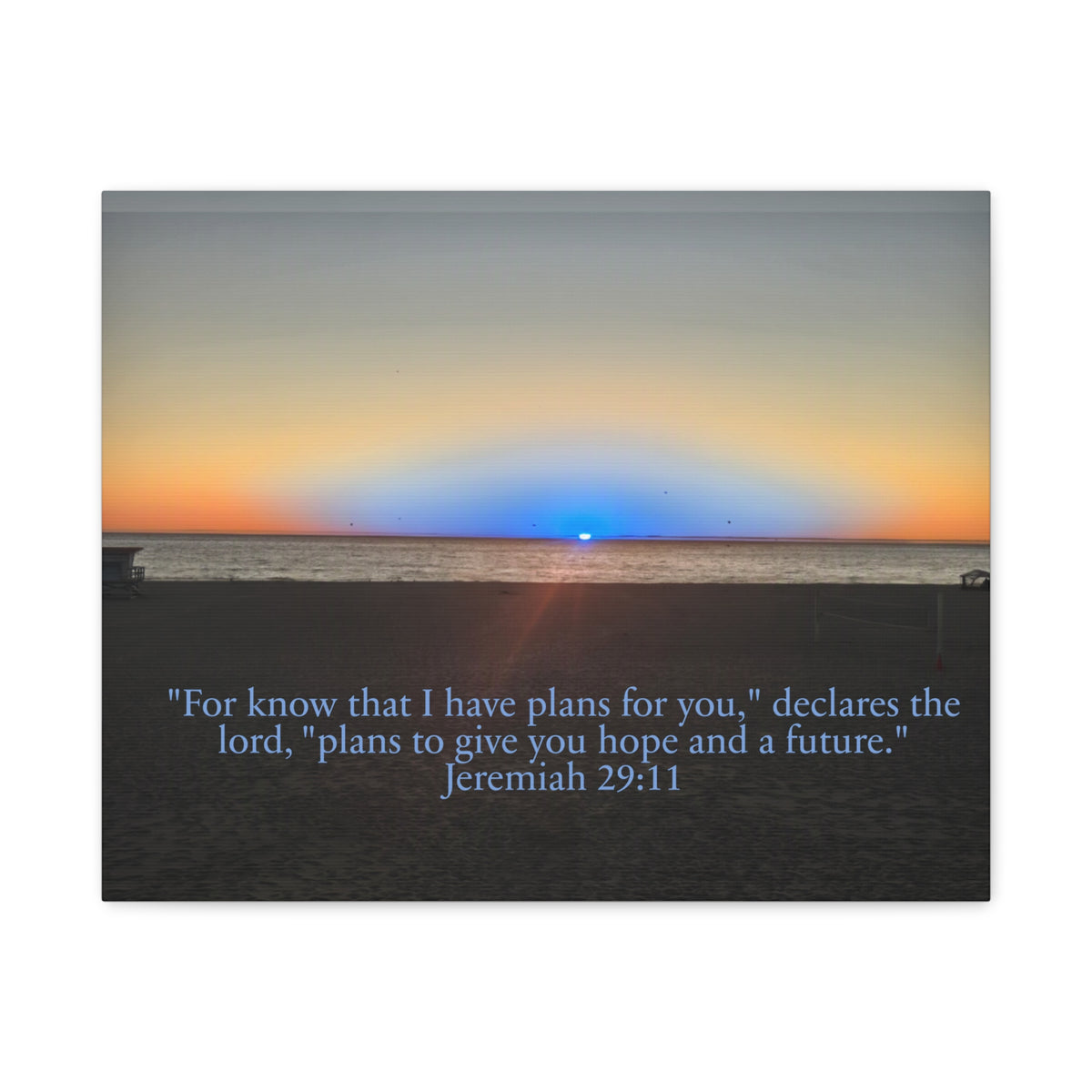 Jeremiah 29:11 Rare Blue Flash Canvas Print
