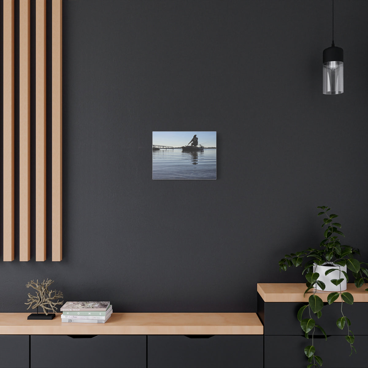 Nothing Beats Fishing Water View Canvas Print