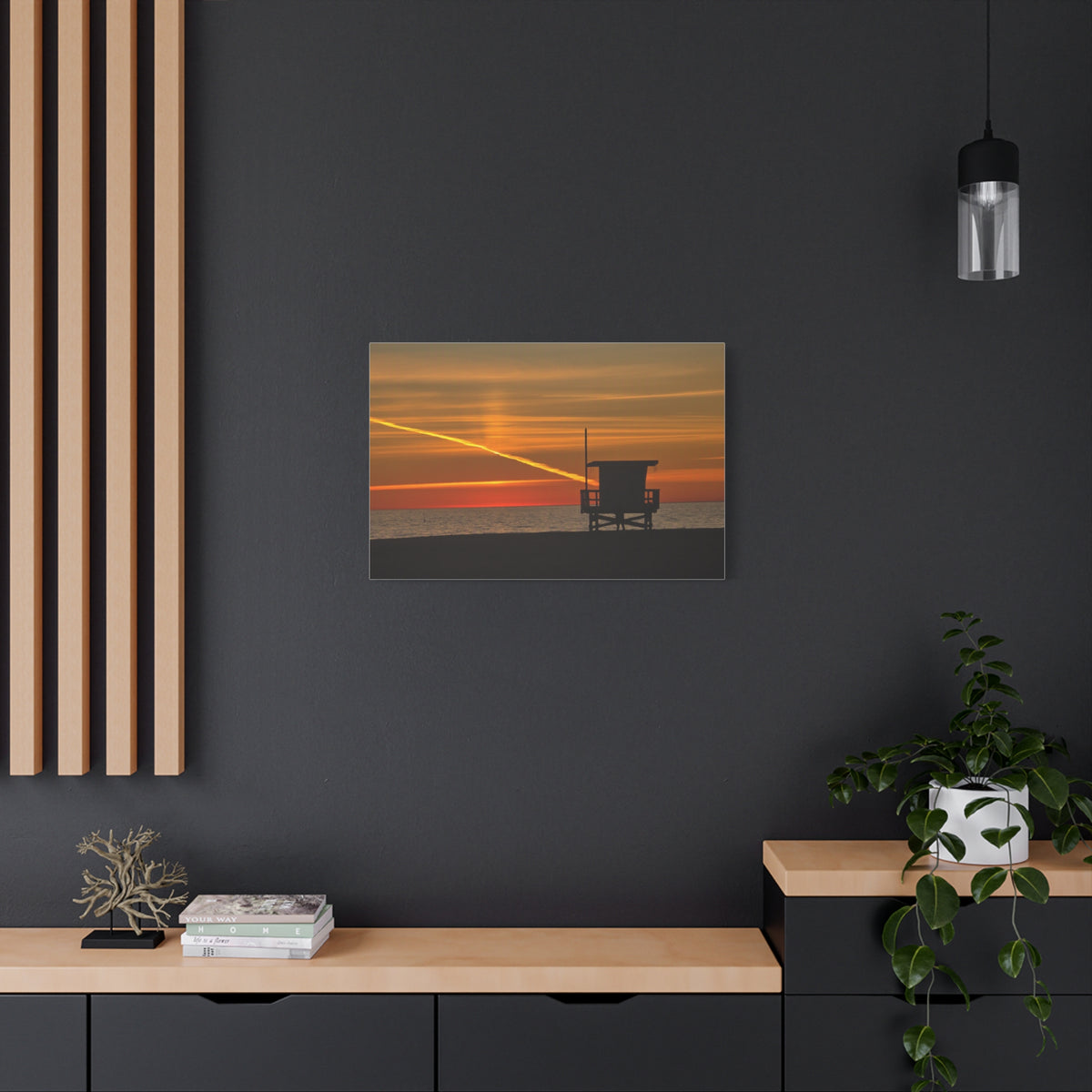 Thankful Sunset Beach Canvas Print