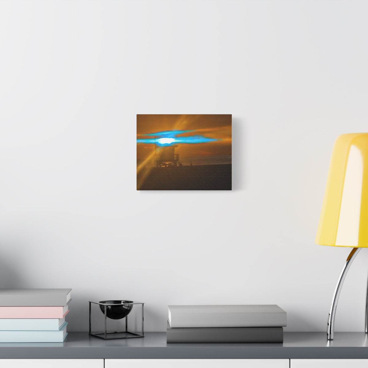 Rare Blue Flash Across the Ocean Canvas Print