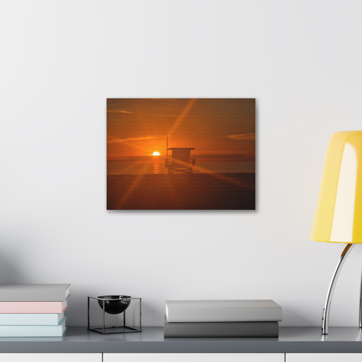 Sunset Lifeguard Tower Canvas Print