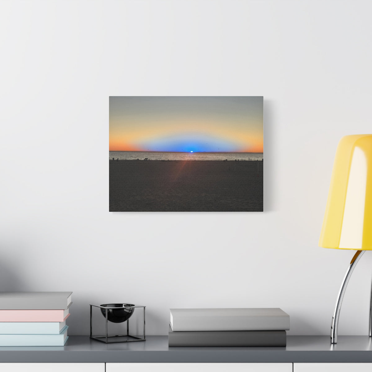 Rare Blue Flash Gallery Sunset Canvas Print