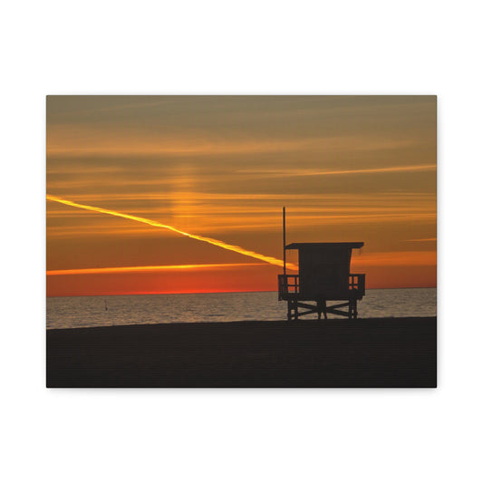 Thankful Sunset Beach Canvas Print