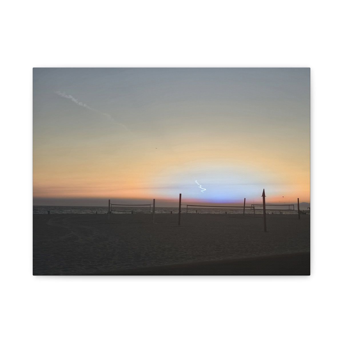 Rare Blue Flash After Beach Volleyball Canvas Print