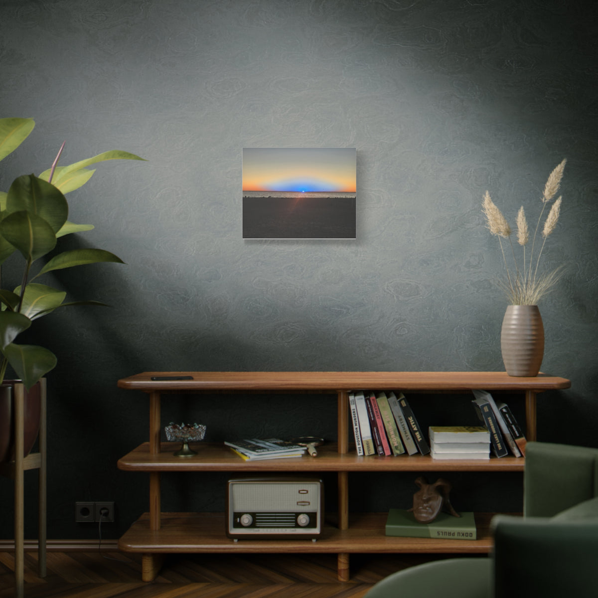 Rare Blue Flash Gallery Sunset Canvas Print